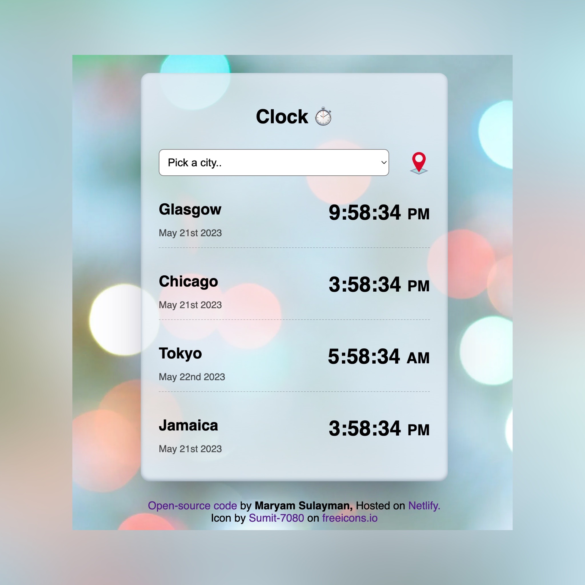 Clock project image preview